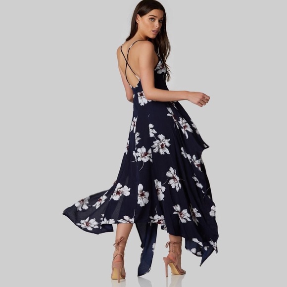 Strappy Handkerchief Hem Maxi Dress - Picture 6 of 6